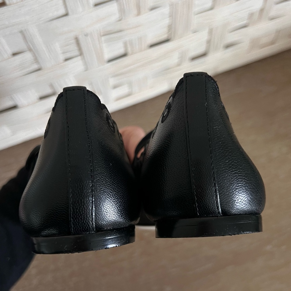 NWOB Larroude Blair Broderie Black Scalloped Mary Jane Ballet Flats - Picture 4 of 4